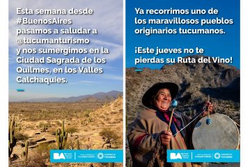 Campaña #PasamosASaludar: Buenos Aires y Tucumán promocionan el turismo