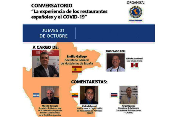 Se desarrolló el Conversatorio virtual “La experiencia de los restaurantes españoles y el COVID-19”