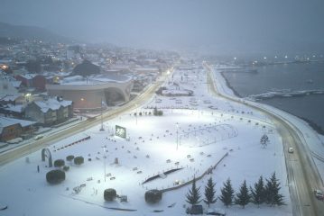 Llegó la primera gran nevada a Ushuaia