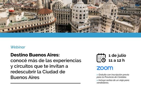 Invitan a operadores de Córdoba a la jornada “Destino Ciudad de Buenos Aires”