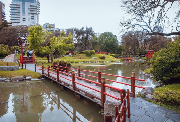 Exposición de Kimonos en el Jardín Japonés