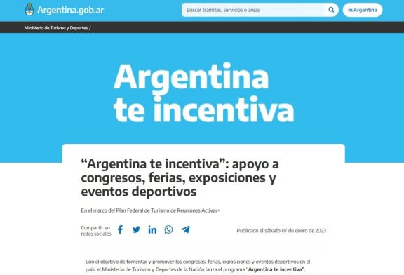 La Pampa fue seleccionada  para el programa Argentina te Incentiva.