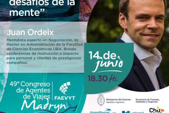 Juan Ordeix en el 49° Congreso de Agentes de Viajes en Puerto Madryn